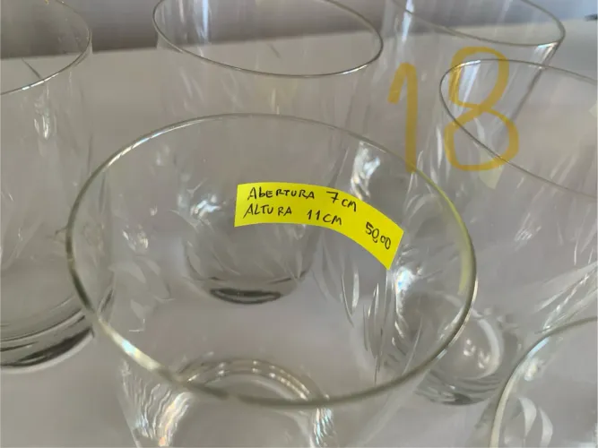 Copos de cristal para água 