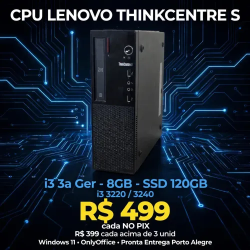 Lenovo i3 8gb 120gb gabinete mini atx