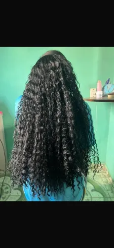 70CM peruca cacheada longa, peruca com faixa na cabeça