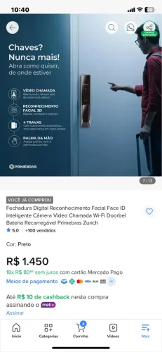 fechadura digital e Face ID