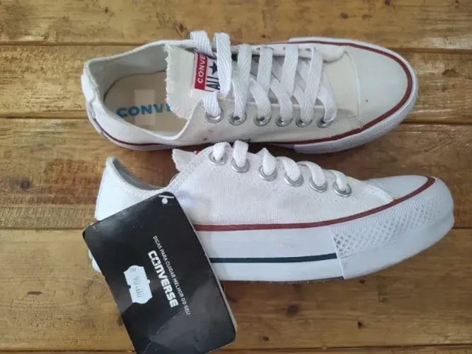 TÊNIS ALL-STAR CONVERSE BRANCO NUMERAÇÃO 34 VALOR 90,00