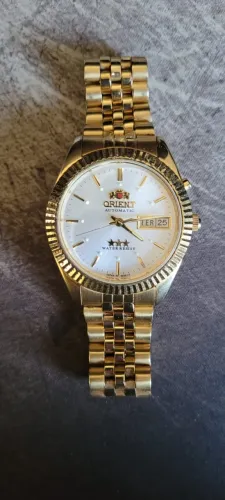 Relógio Orient Automático dourado todo original