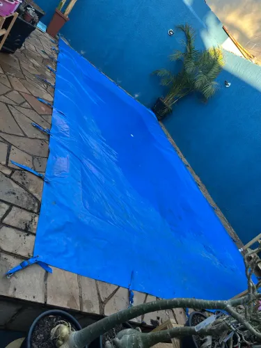 Lona com ganchos para piscina 6m X 3m