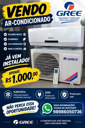 Ar condicionado gree deixo instalado
