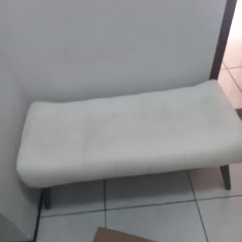 Puff banqueta branco 
