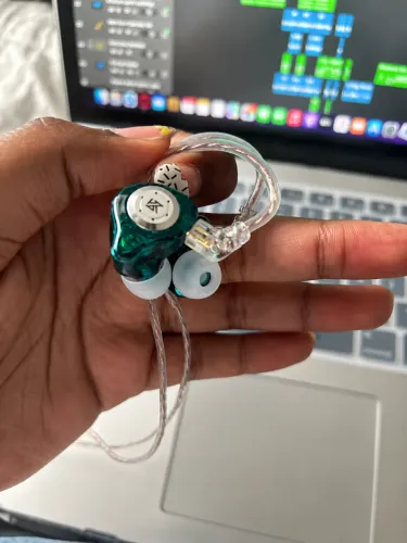 Fone KZ EDX Pro Verde com Microfone - Intra-auricular - Novo