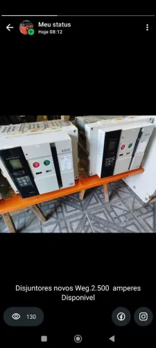 Material elétrico ..disjuntor Weg 2.500 Amperes semi novo. Disponivelz