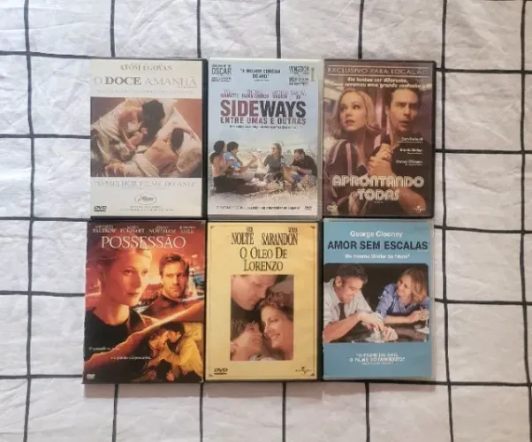5 dvds amor sem escalas, sideways, o óleo de lorenzo, o doce amanhã, possessão + brinde