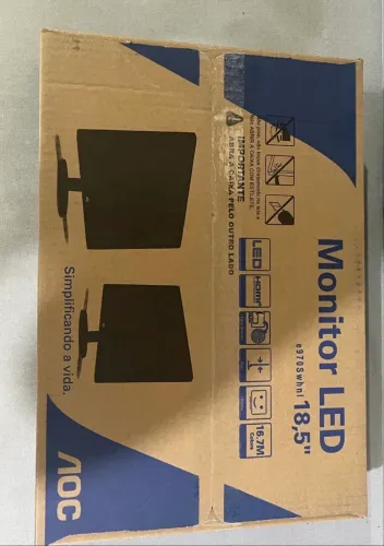 Monitor LED 18.5" AOC E970SWHNL - Novo Na Caixa