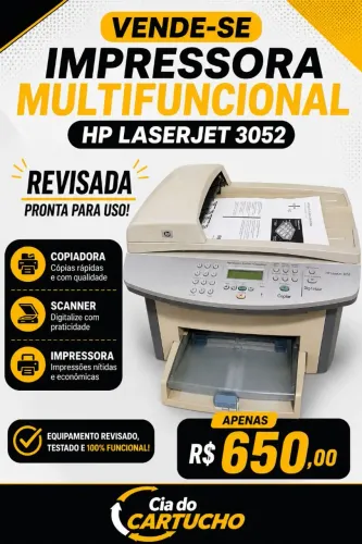 Impressora multifuncional hp 3052