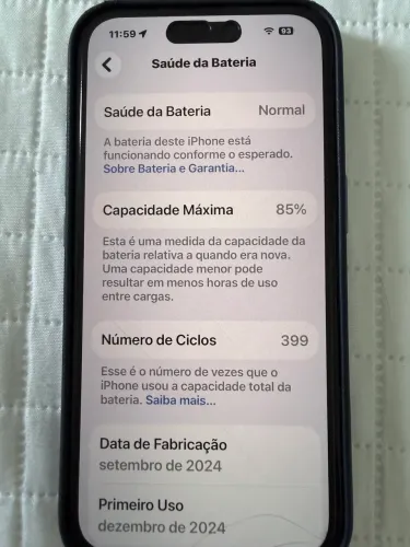 iphone 16 128 GB com tela trincada