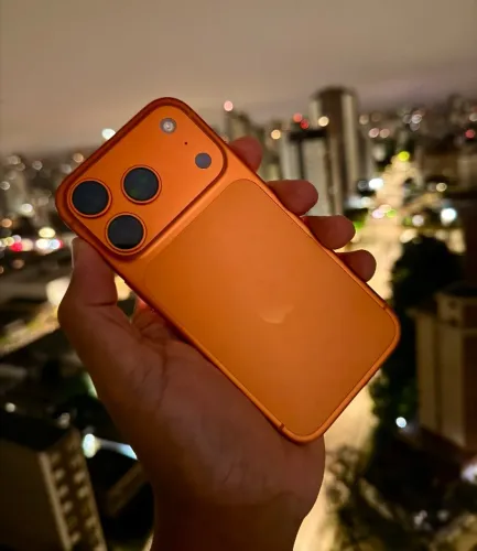 IPHONE 17 PRO 256GB LARANJA ESTADO NOVO GARANTIA APPLE BATERIA 100% COMPLETO + BRINDES