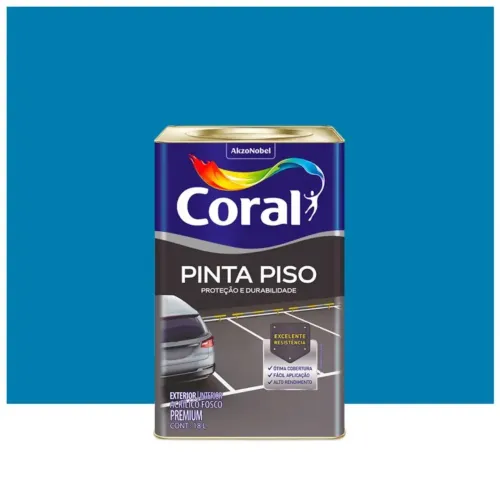 Tinta coral cor azul 