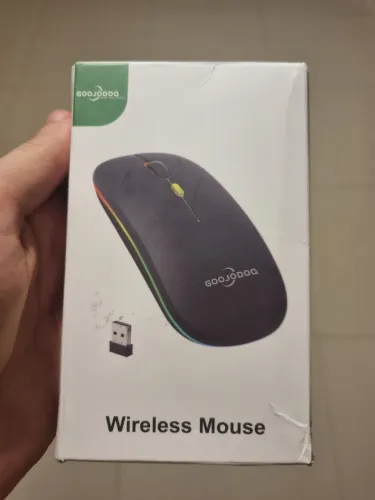 Mouse Bluetooth 2.4G Recarregável, luz colorida, ajuste de DPI, clique silencioso, NOVO