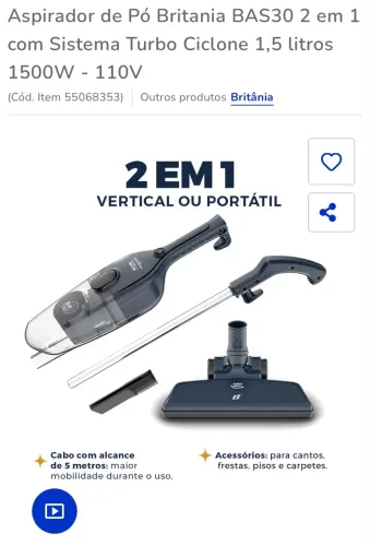 Aspirador Britânia 
