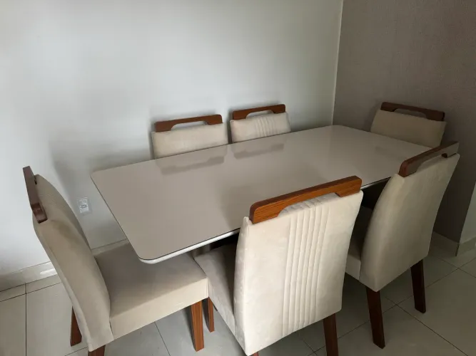 Mesa, com tampo de vidro, Ferreira costa * WhatsApp