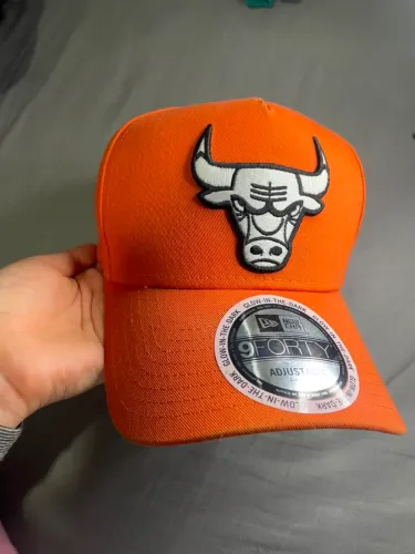 boné New Era 9FORTY A-Frame Snapback Chicago Bulls laranja
