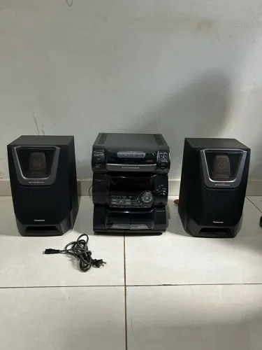 Aparelho de Som Mini System Panasonic SA-AK20 com Caixas de Som Originais