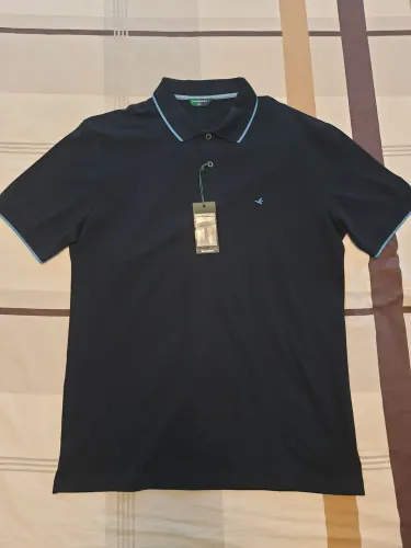 Polo Brooksfield Slim Azul Masculina Nova com etiqueta