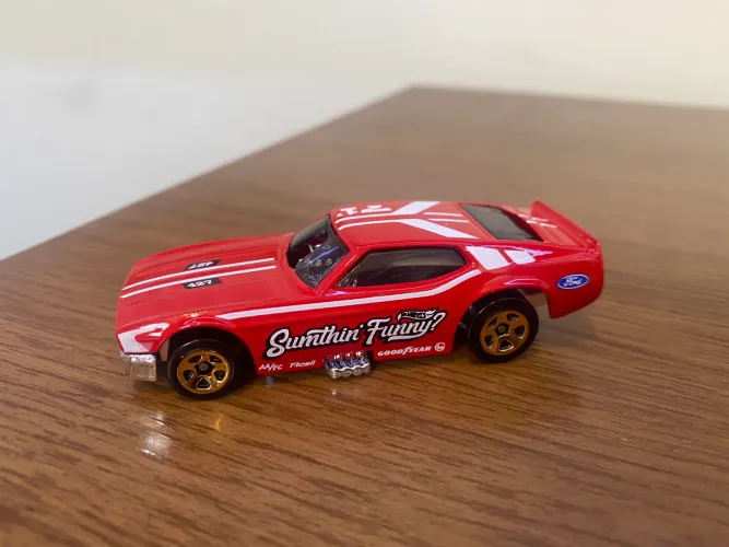 Carrinho Hotwheels 71 Mustang Funny Car Vermelho Novo Loose 1:64
