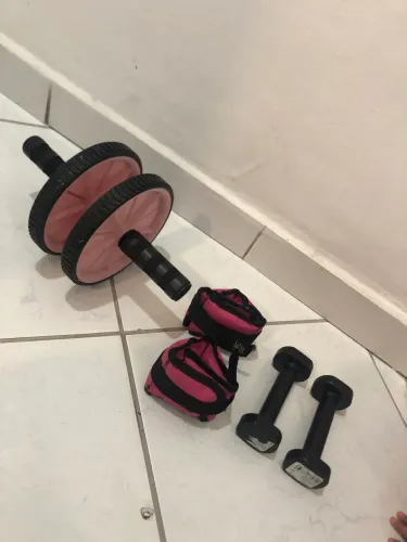 Kit para musculação halteres caneleiras 