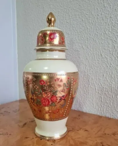 Potiche Patria Gold Handcrafted 24 karat 37 cm. (leia anuncio).