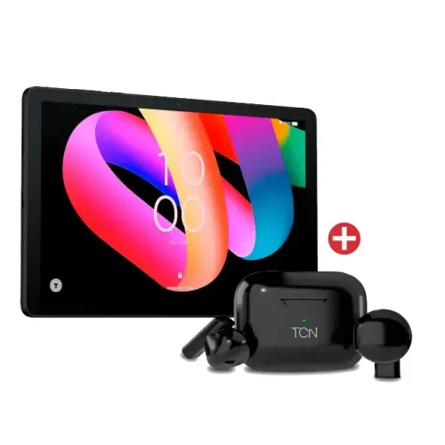 75021 Kit com Tablet TCL 10L LTE GEN 3, 64GB, 4GB RAM, Tela 10.1" WiFi Preto + Fone de Ouv