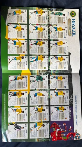 Coleção figurinhas Brasil copa 2018