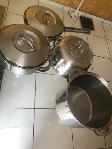Conjunto de panela Inox Tramontina stainless steel 