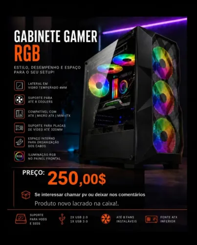Vendo Gabinete Gamer RGB