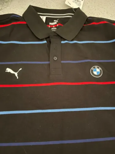 Polo Puma BMW M Motorsport Striped - Nova com Etiqueta - Original - Tam GG Azul Marinho 