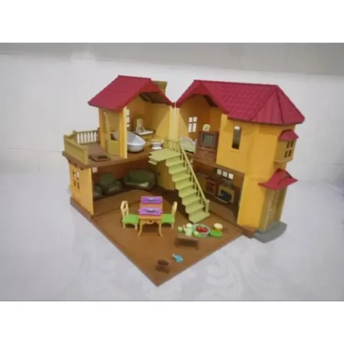 Casa Com 2 Andares Sylvanian Families Com Móveis
