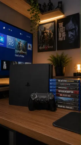 Ps4 slim 1TB + 13 jogos mídia digital 