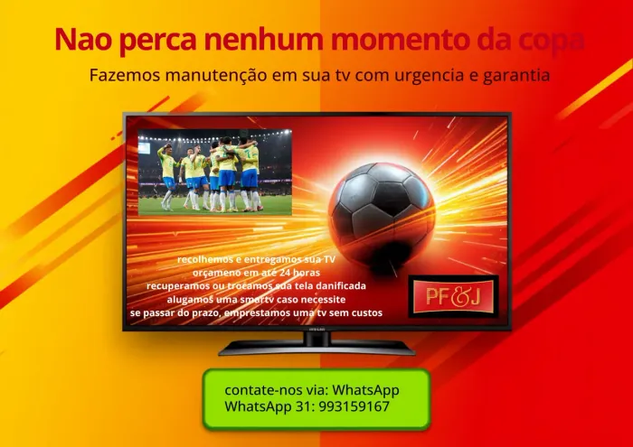 Manutenção em TV, retiramos em toda a região gratuitamente, trocamos telas, consulte nos