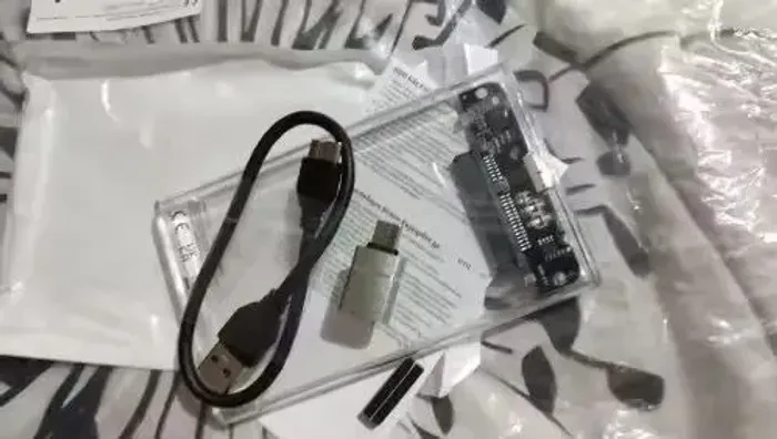 Case Hd Externo Usb 3.0 Transparente Para Hd/ssd Sata 2,5 Adaptador Portátil -Novo