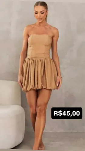 Vestido balone com brilho
