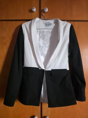 Blazer Rabush Preto e Branco