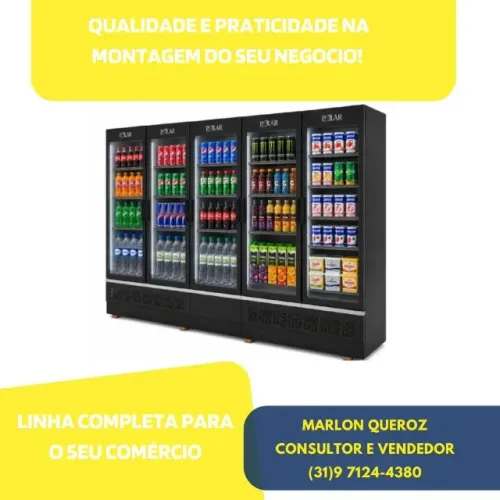 Refrigerador Expositor 5 Portas All Black Polar