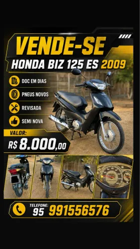 VENDE-SE ? HONDA BIZ 125 ES 2009