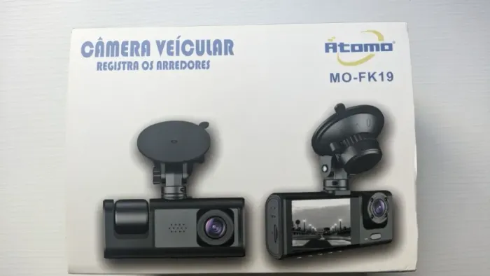 Dashcam - Câmera de segurança veicular (3 câmeras: externa, interna e traseira) R$180,00