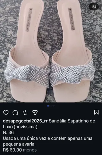 Sandália sapatinho de luxo