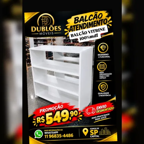 Balcão vitrine super promoção 