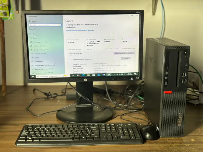 Computador i5 ddr4 ssd 256 semi novo tela 20 polegadas para empresas loja fisica 