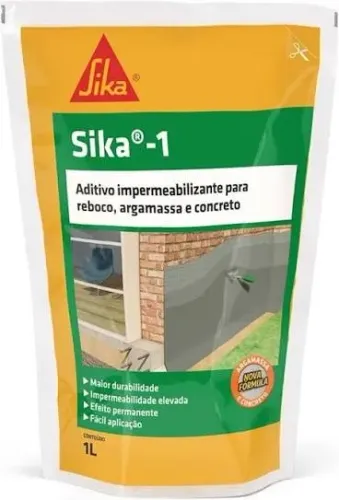 SIKA -1 ADITIVO IMPERMEABILIZANTE PARA REBOCO, ARGAMASSA E CONCRETO