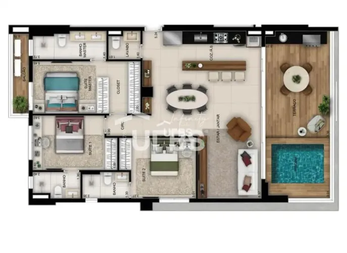Opus Gyro Ricardo Paranhos - Apartamento 3 quartos, sendo 3 suítes