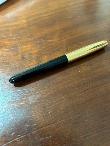 Caneta Parker 51 Original Vintage Gold Filled Rara - Preta (Usado)