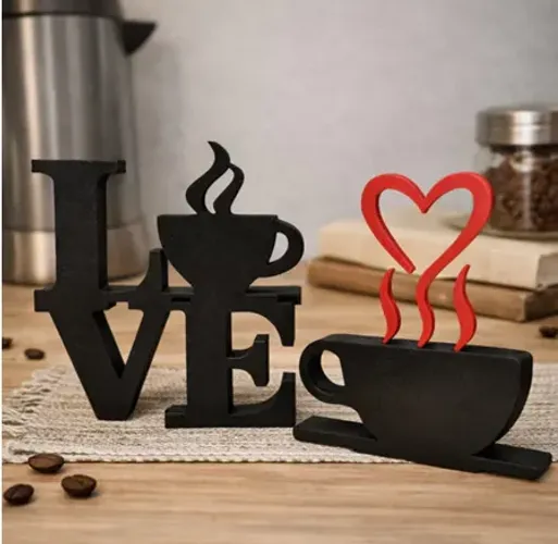 LOVE CAFÉ em Impressão 3D