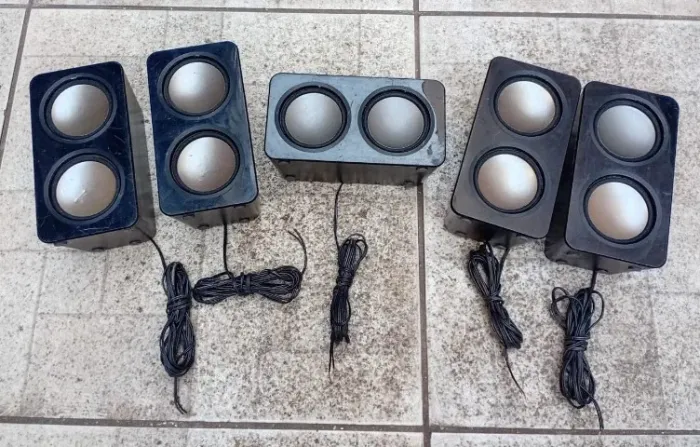 LOTE CAIXAS SOM PHILIPS PARA HOME THEATER, RECEIVER