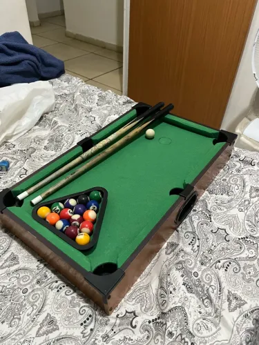 Mini Sinuca de Mesa - Diversão Garantida!