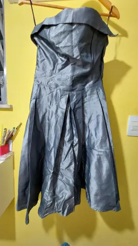 Vestido de festa prata